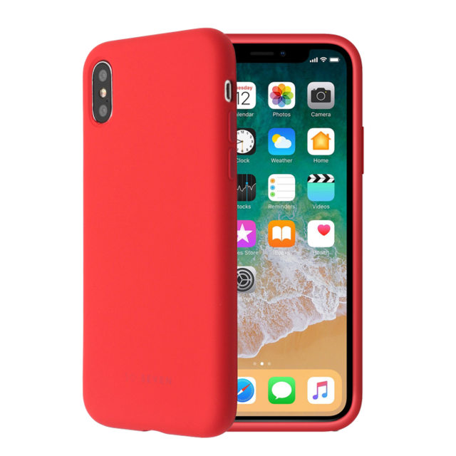 TP-LINK - Coque Smoothie Silicone iPhone 7/8 - Rouge - Accessoire Smartphone