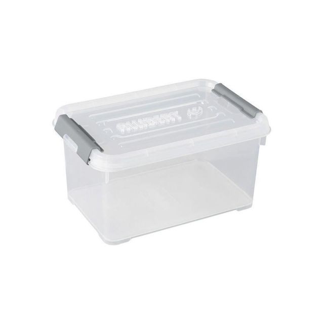 Allibert - ALLIBERT Boîte de rangement Handy Plus - Clips gris - Couvercle transparent - 6 L - Allibert