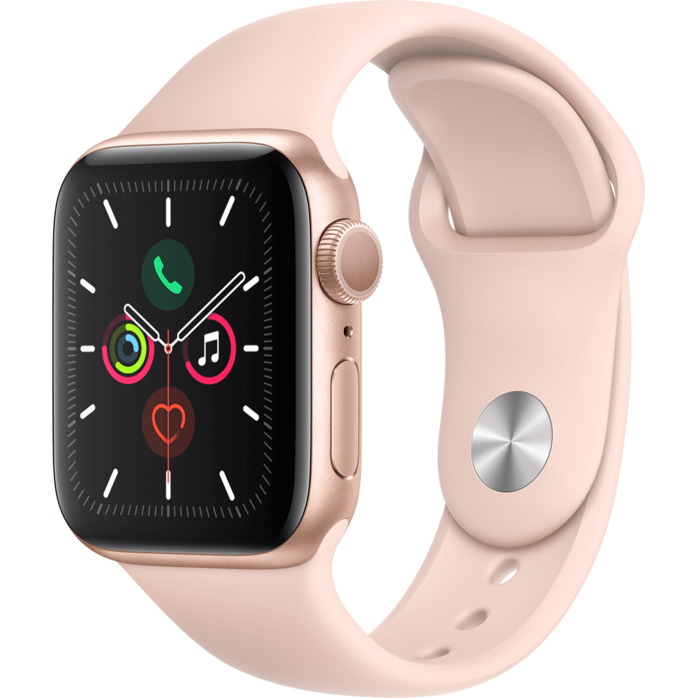 Apple Watch Apple Watch 5 - 40 - Alu or / Bracelet Sport Rose des sables