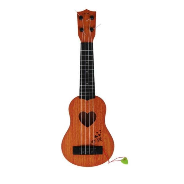 Wewoo - Enfants Simulation Jouet Éducatif Musical Ukulélé Jouable Petite Guitare Acajou - Décoration