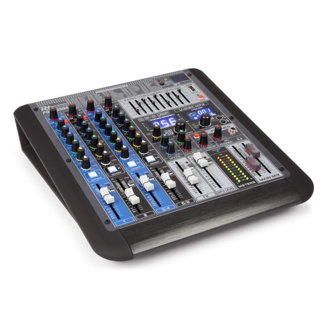 Power Dynamics - Power Dynamics PDM-S604 Table de mixage 6 canaux DSP MP3 USB Bluetooth - Sonorisation