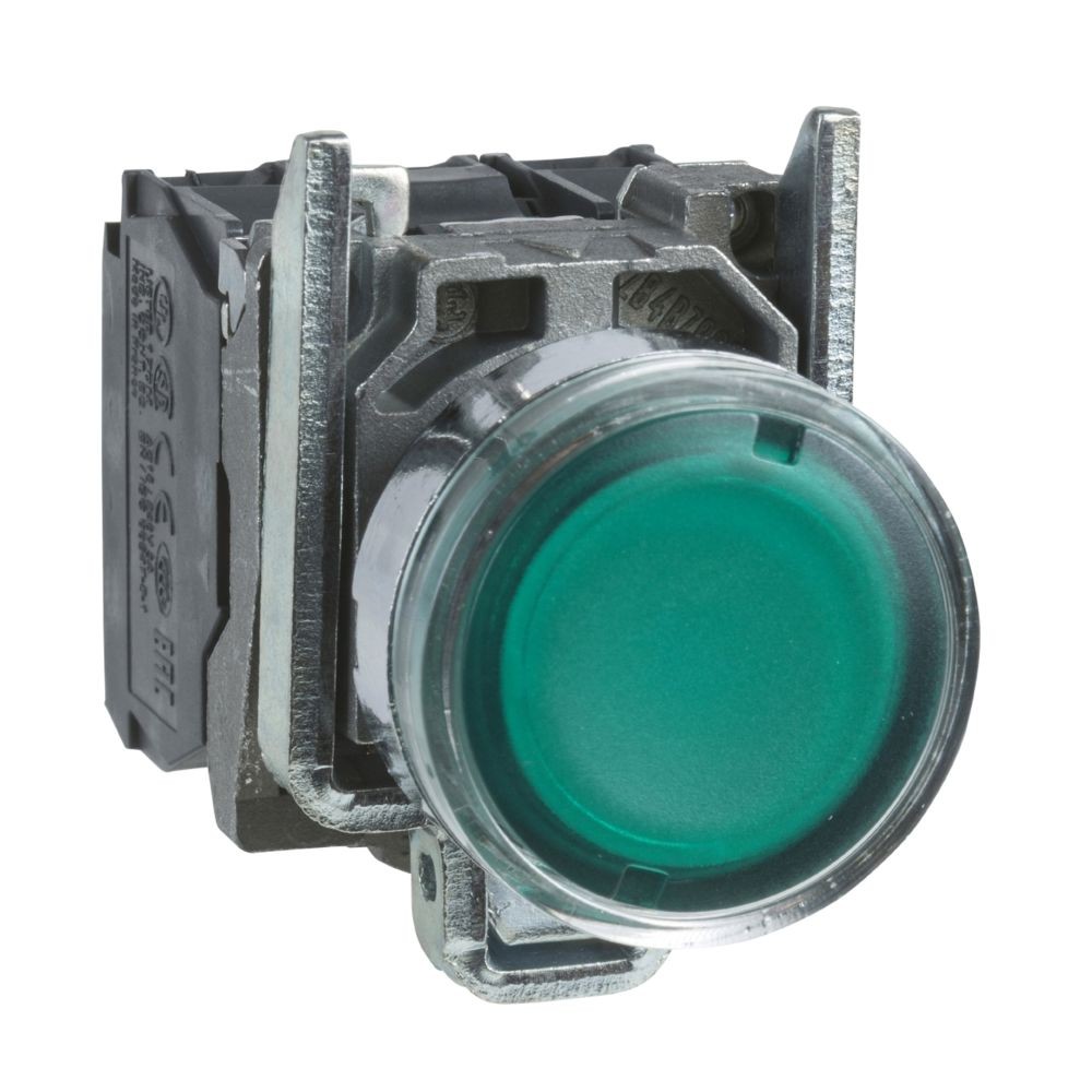 Autres équipements modulaires Schneider Electric bouton poussoir lumineux - affleurant - 1no + 1nf - vert - 24v - schneider xb4bw33b5
