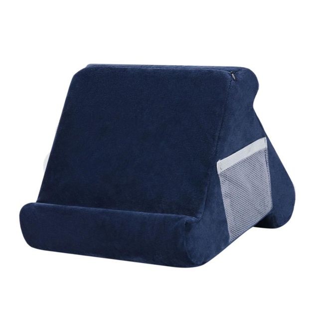 marque generique - Supports D'oreiller Souples Pour Tablette IPad Book Reader Holder Rest Cushion Bleu Foncé - Literie Bleu nuit