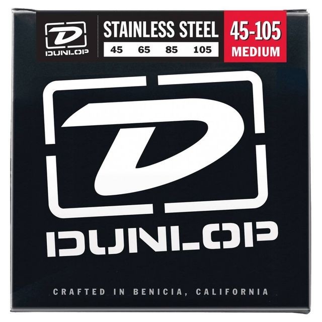 Dunlop - Dunlop DBS45105 Stainless Steel Medium 45-105 - Jeu cordes guitare basse Dunlop  - Dunlop