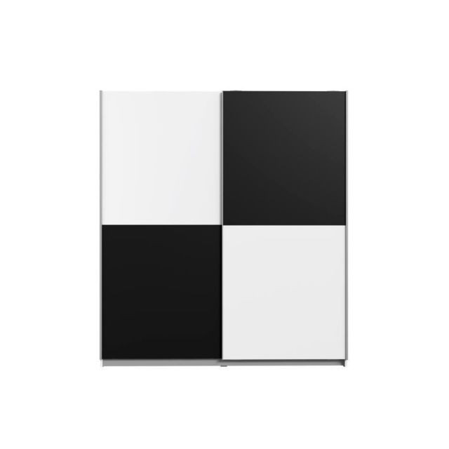 Finlandek - FINLANDEK Armoire de chambre ULOS style contemporain blanc et noir - L 170,3 cm - Chambre complète Blanc casse