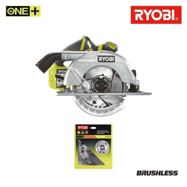 Ryobi - Pack RYOBI Scie circulaire Brushless 18V OnePlus 60mm R18CS7-0 - lame carbure 184mm 24 dents CSB184A1 Ryobi   - Scies circulaires
