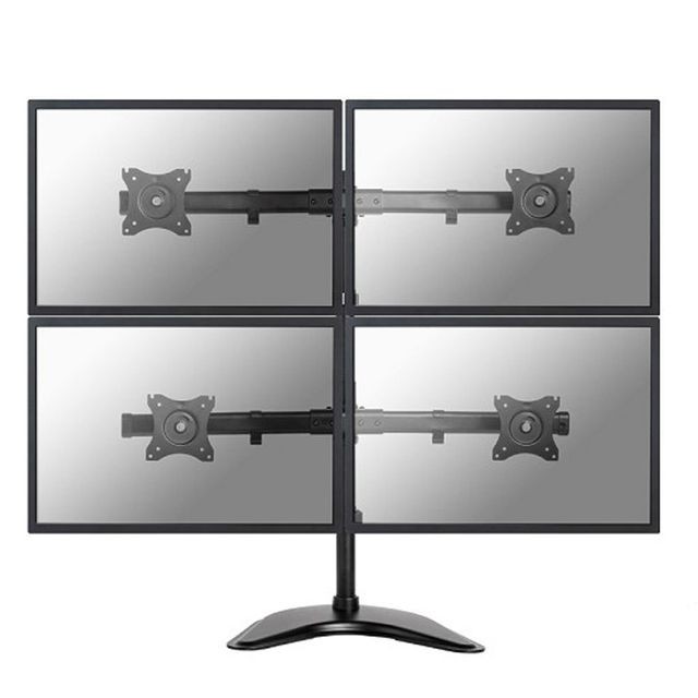 Newstar - Support de bureau pour 4 écrans plat de 10"" à 27"" - Noir - Accessoires Ecran