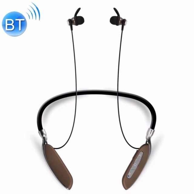 Wewoo - Oreillette Bluetooth Earbuds sans fil V4.2 Sports Gym HD stéréo casque avec micro, pour iPhone, Samsung, Huawei, Xiaomi, HTC & autres smartphones Marron Wewoo  - Casque pour iphone