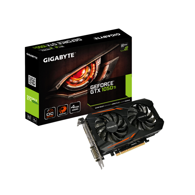 Gigabyte - GeForce GTX 1050 TI OC 4Go DDR5 (LHR) - Carte Graphique NVIDIA 4 go