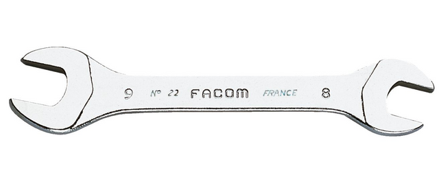 Facom - 22 - Clés à fourches ""micromécanique"" têtes inclinées 15° métriques Facom 22.8X9 Facom  - ASD