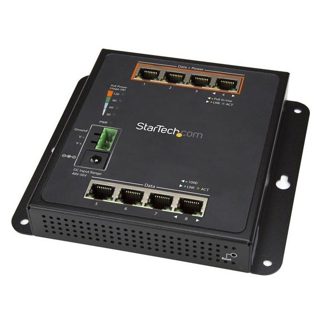 Startech - StarTech.com Switch Gigabit Ethernet géré à 8 ports (4 PoE+) - Fixation murale et accès en façade - Startech