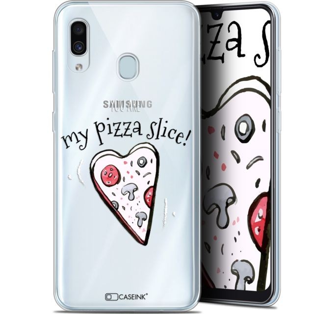 Caseink - Coque Pour Samsung Galaxy A30 (6.4 ) [Gel HD Collection Love Saint Valentin Design My Pizza Slice - Souple - Ultra Fin - Imprimé en France] Caseink  - Caseink