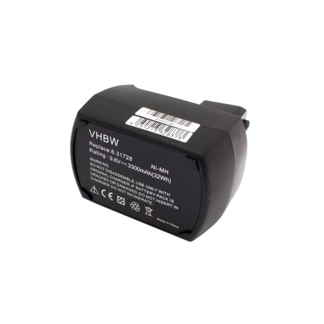 Vhbw - vhbw NiMH Batterie 3300mAh pour outils électriques Metabo BSP9.6 comme 6.25471, 6.31775, ME-974. Vhbw  - Fixation
