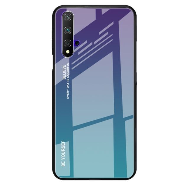 Wewoo - Coque Pour Huawei Honor 20 Gradient Color Glass Case Violet Wewoo  - Accessoires et consommables