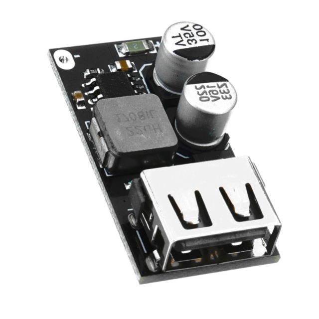 Wewoo - Cartes et Boitiers Arduino LDTR-WG0270 DC Buck Module 12V24V vers QC3.0 Simple carte de charge mobile USB Noir - Carte Contrôleur