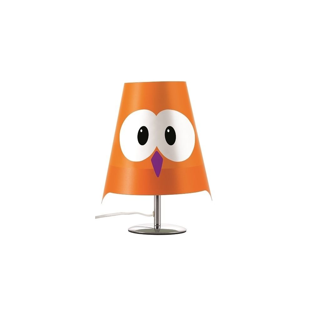 guzzini lampe de table chouette -  emy - orange - luminaire d'intérieur lucignolo  orange