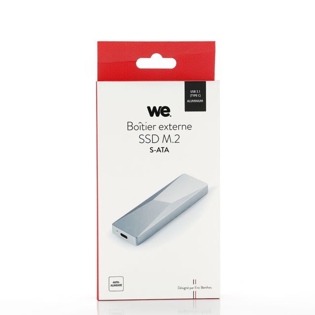 We - WE Boîtier Externe SSD type USB C Superspeed 10Gbps NGFF Adaptateur M2 vers USB 3.1 Support SSD NGFF Caddy M2 vers USB C Adaptateur pour 2230 2242 2260 2280 - Boitier disque dur