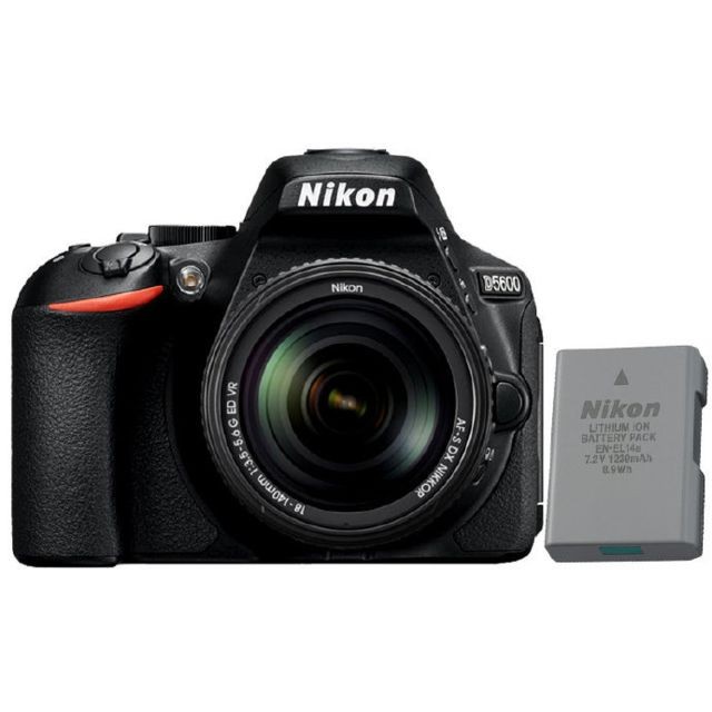 Nikon - NIKON D5600 KIT AF-S 18-140mm F3.5-5.6G ED VR DX + EN-EL14A Battery Nikon  - Reflex Grand Public