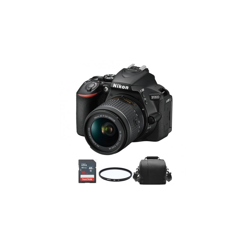 NIKON D5600 KIT AF-P 18-55MM F3.5-5.6G VR + Camera Bag + 16gb SD card + HOYA UX UV 55mm Filter
