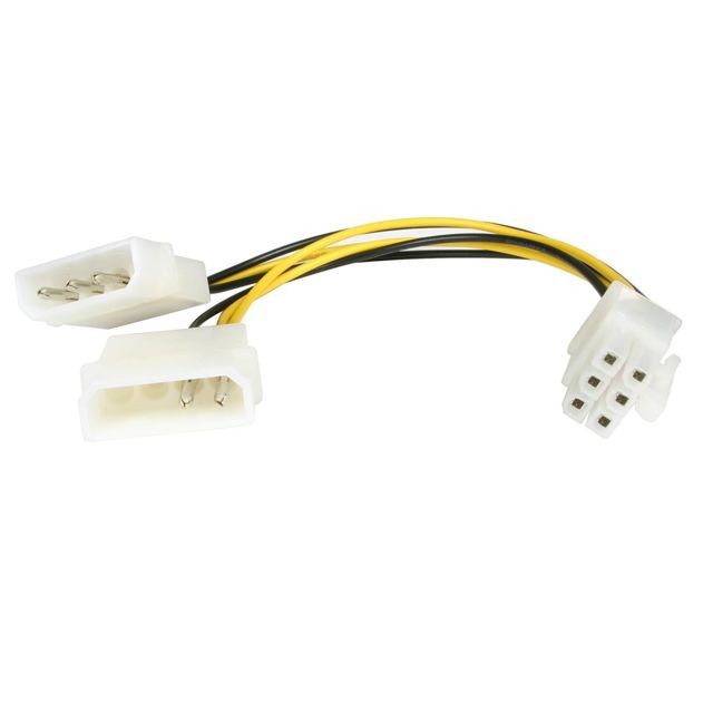 Chargeur Universel Startech Câble adaptateur d'alimentation LP4 vers carte graphique PCI Express à 6 broches de 15 cm - M/M