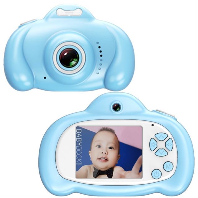 Wewoo - Caméra Enfant 16,0 mégapixels double 2.0 pouces écran HD de bande dessinée reflex numérique pour enfants bleu Wewoo  - Multimédia Wewoo