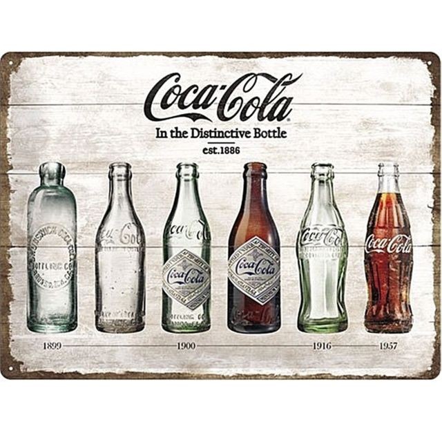 Coca-Cola - Grande Plaque métallique 1886 Coca-Cola Coca-Cola  - Marchand Zoomici