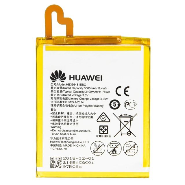Batterie téléphone Huawei Batterie Huawei Y6 2, Honor 5X , Huawei G8, Honor 5A origine HB396481EBC 3000mAh