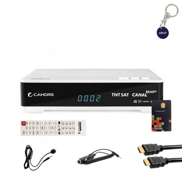 Cahors - CAHORS Récepteur satellite HD + Carte TNTSAT V6 + Câble HDMI + Câble 12V + Déport IR - Adaptateur TNT