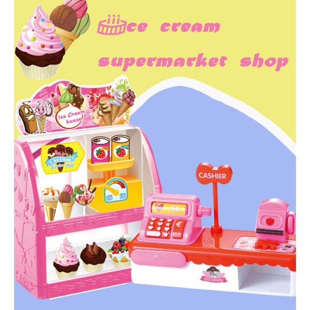 Generic - Mini Simulation Ice Cream Supermarché 3-7 ans Cosplay Jouets pour enfants Cadeaux Generic  - Poupées & Poupons