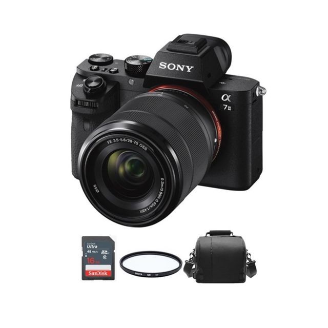 Sony - SONY A7 II KIT SEL 28-70MM F3.5-5.6 OSS+ Camera Bag + 16gb SD card + HOYA UX UV 55mm Filter Sony  - Reflex Grand Public