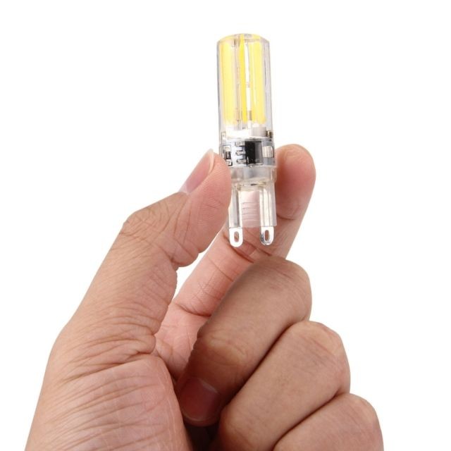 Ampoules LED Ampoule LED COB G9 4W à filament en silicone dimmable 8 pour halls, CA 220-240V (blanc chaud)