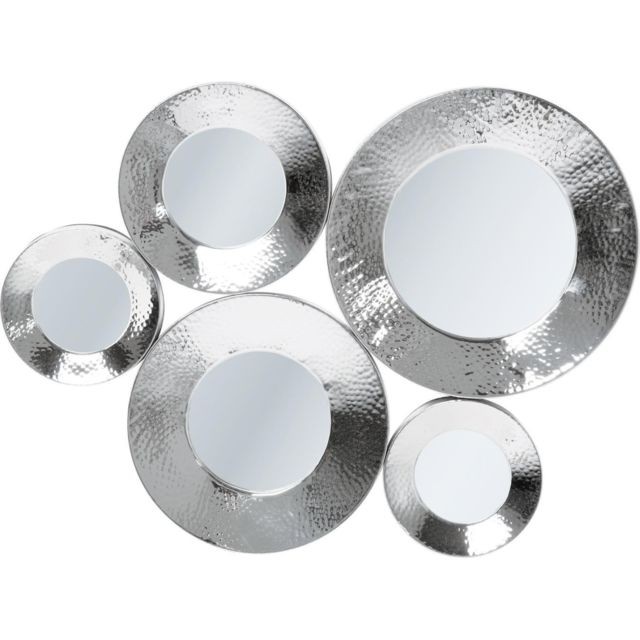 Miroirs Karedesign Miroir Circoli argenté 46x62cm Kare Design
