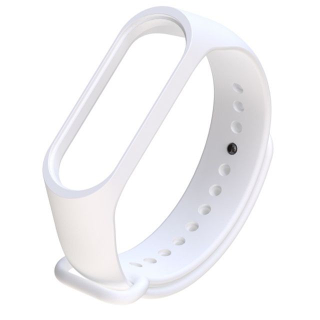 marque generique - Bracelet en silicone unicolore blanc pour votre Xiaomi Mi Band 4 marque generique  - Montre et bracelet connectés