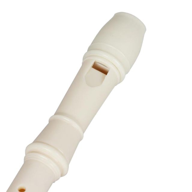 Saxophones clarinette enregistreur 8 trous détachable avec baguette de nettoyage pour enfant blanc