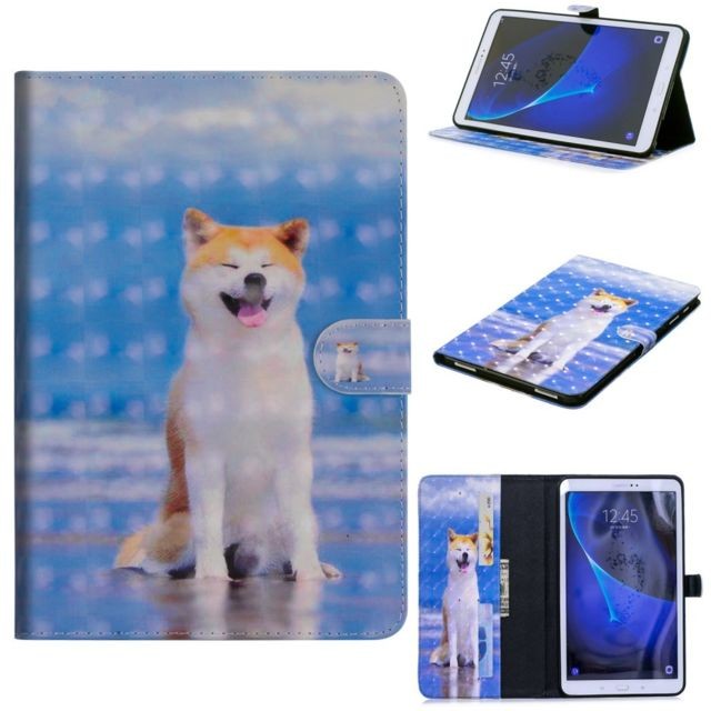marque generique - Etui en PU motif  chien pour votre Samsung Galaxy Tab A 10.1 marque generique  - Accessoires Samsung Galaxy S Accessoires et consommables