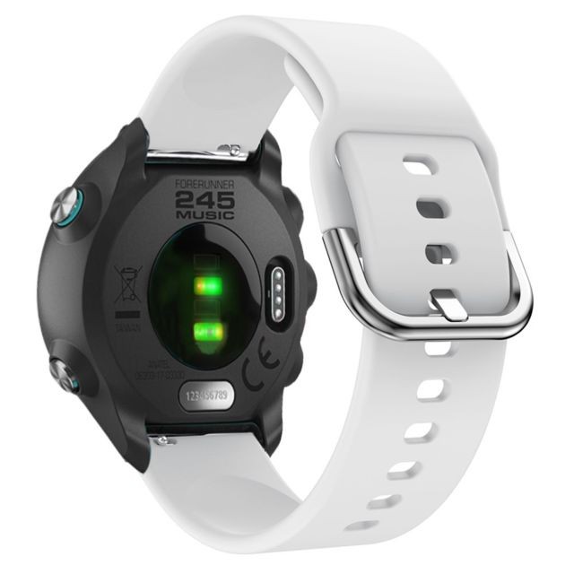 marque generique - Bracelet en silicone blanc pour votre Garmin Forerunner 245 marque generique  - Accessoires bracelet connecté