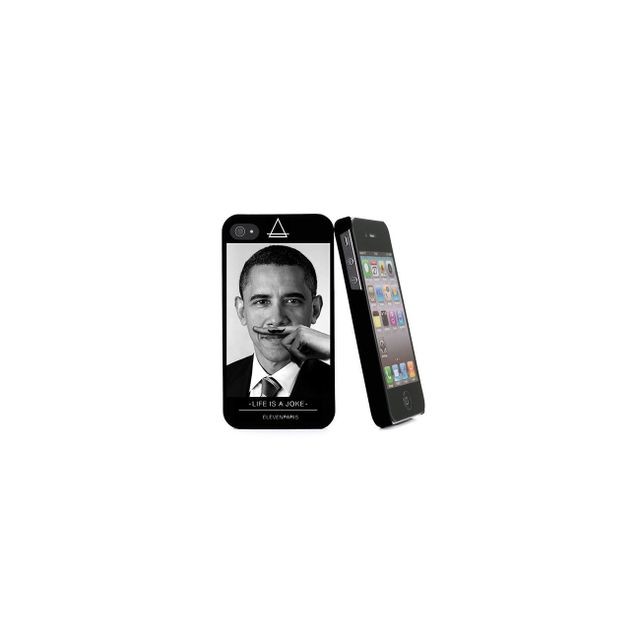 Coque, étui smartphone Eleven Paris Eleven Paris Coque Obama Noire Toucher Gomme Pour Apple Iphone 4s**