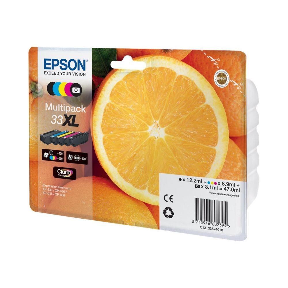 Cartouche d'encre Epson Orange- Multipack 33 - Noir, Cyan, Magenta, Jaune