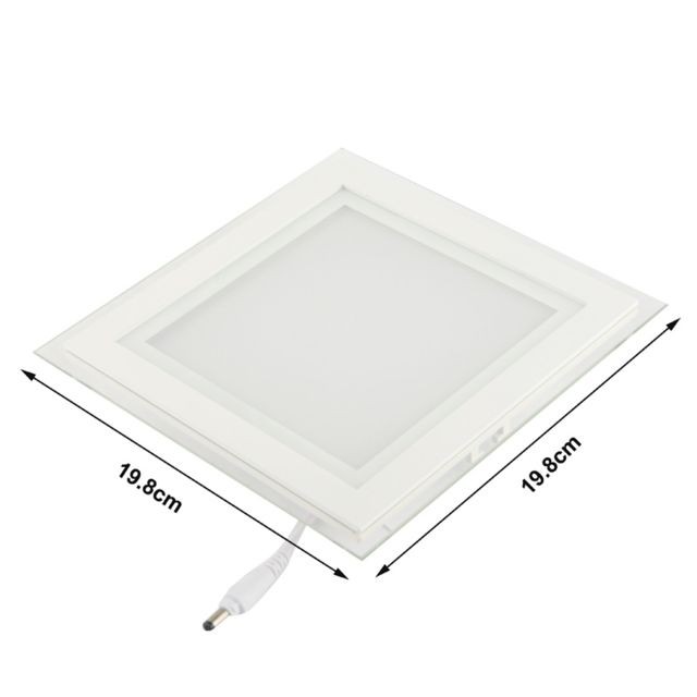 Wewoo Dalle LED Lumière carrée blanche de 18W LED, flux lumineux: 1480lm, taille: 19.8cm x 19.8cm x 3.5cm