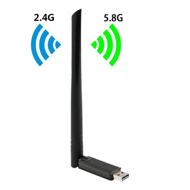 Wewoo EP-AC1666 Carte Réseau Wifi USB sans fil haute vitesse sans fil double bande 11AC 650Mbps, pilote gratuit