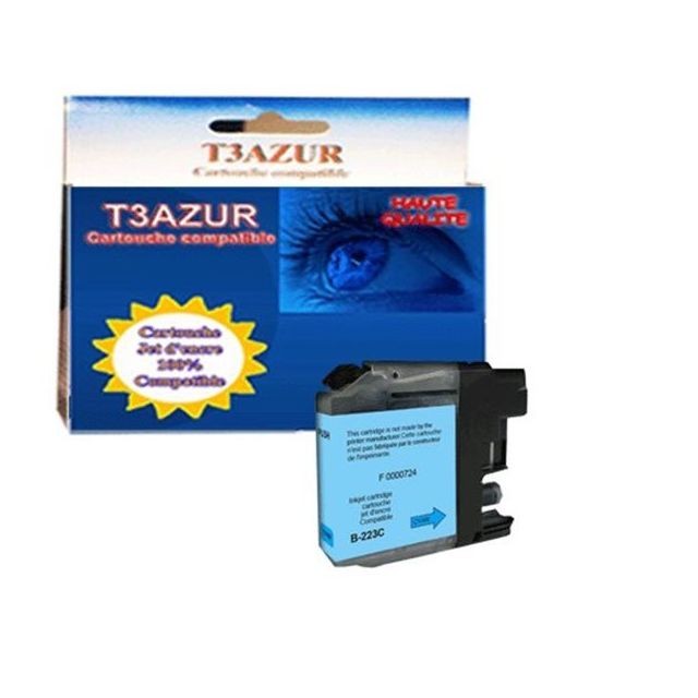 T3Azur - Brother Business Smart MFC-J5320DW / LC223 XL Cyan - Compatible T3Azur  - Cartouche, Toner et Papier