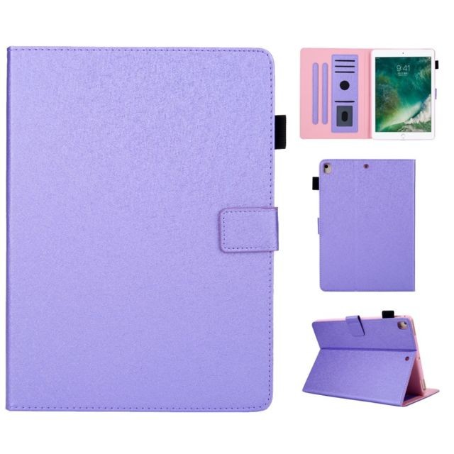 marque generique - Etui en PU avec stockage de cartes violet pour votre Apple iPad 9.7 (2018)/9.7 (2017)/Air 2/Air marque generique  - Accessoire Tablette