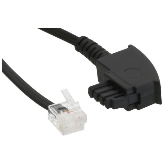 Inline Câble TAE-F pour filtre DSL, InLine®, prise TAE-F à prise Western 6/2 DEC, 1m