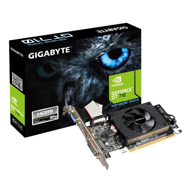 Gigabyte - GeForce GT 710 2 Go DDR3 - Carte Graphique NVIDIA 2 go