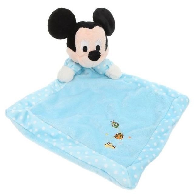 Doudous Nicotoy Disney Doudou Plat Bleu Mickey - Peluche enfant