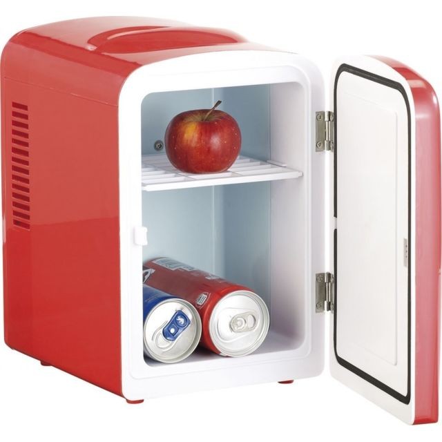 Rosenstein & Sohne - Mini réfrigérateur 2 en 1 avec prise 12 / 230 V - rouge - Mini Bar