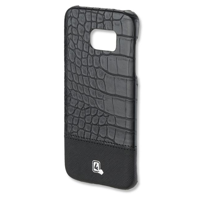 Coque, étui smartphone 4Smarts Coque de protection Galaxy S7-Edge aspect croco noir collection Tampa de 4Smarts