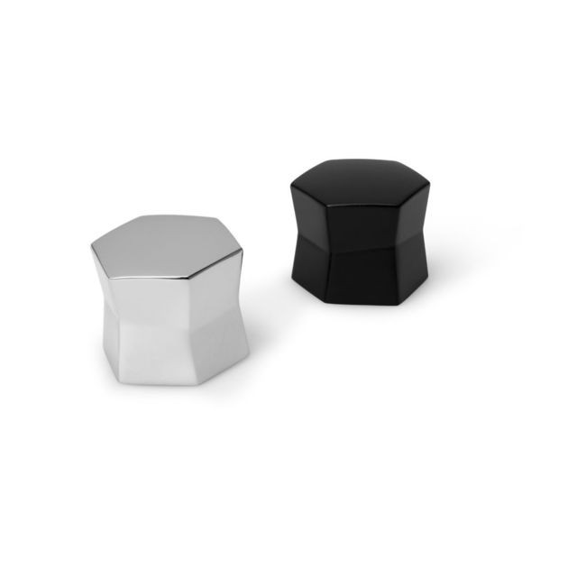 Secury-T - Bouton de meuble COFFE hexagone hauteur 25 mm noir - Quincaillerie porte & fenêtre