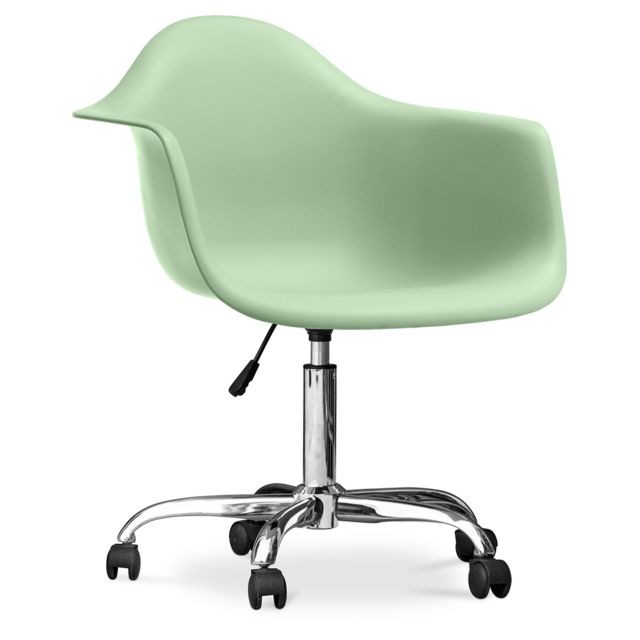 Iconik Interior - Chaise de bureau Weston Scandinave Style Premium Design avec roulettes Vert pastel Iconik Interior  - Chaise scandinave Chaises