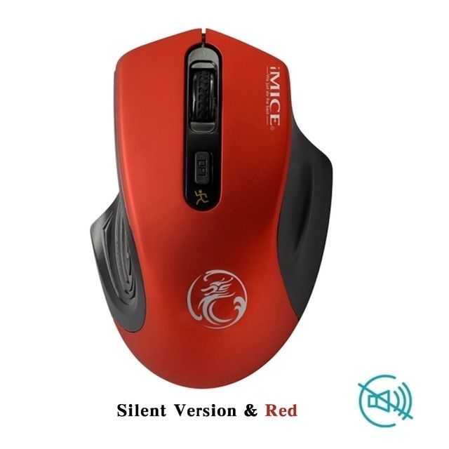 Wewoo - Souris sans fil optique pour ordinateur 2,4 GHz 2000DPI ajustable avec récepteur USB (rouge silencieux) - Souris Rouge